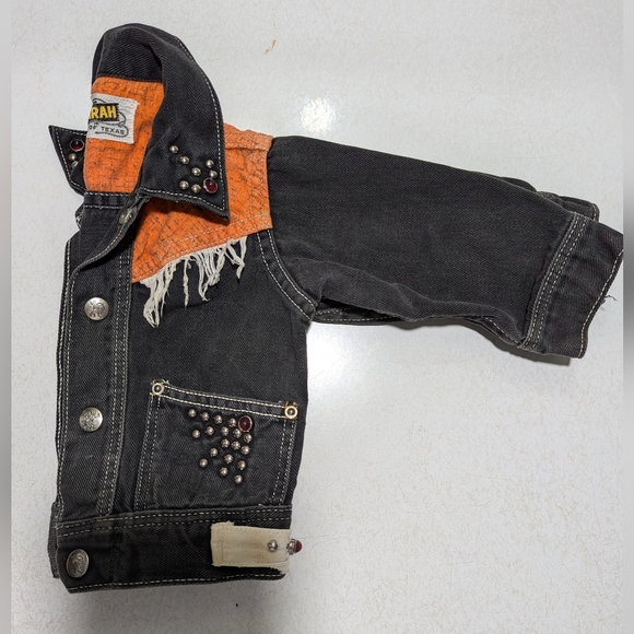🤠cowboy baby RARE toddler vintage western jean jacket - Picture 2 of 8